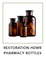 Restoration Hdwr - Amber Glass Pharmacy Bottles